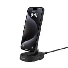 Belkin Belkin BoostCharge Pro črni brezžični polnilec za pametne telefone, hitri polnjenje, AC, 15W, 1,5m USB-C kabel