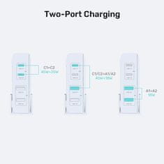 Unitek Unitek P1228ABK01-EU GaN mrežni polnilec 70W, 2x USB-C in 2x USB-A, hitri polnilec za prenosne naprave