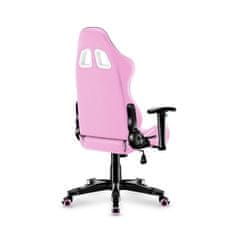 Huzaro Otroška igralna stol Huzaro HZ-Ranger 6.0 PINK, nastavljiv, bel, udoben, primeren za višino do 160 cm, 130 kg nosilnosti