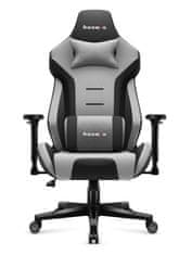 Huzaro Gaming stol - Huzaro Force 7.6 Sivo, ergonomičen, nastavljiv, max. teža 150 kg, 5 koles, s poševnim sediščem in podporo za hrbet