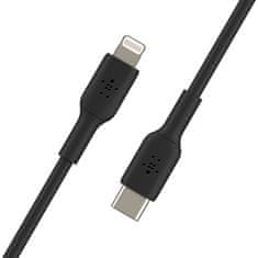 Belkin Belkin MFi Lightning kabel 1m USB-C, črn, za hitro in enostavno povezovanje naprav