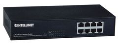 Intellinet Intellinet 8-portni PoE+ preklopnik z 8 PoE vrati, hitro omrežje 10/100, FCC, CE, kovinska ohišje, kompaktna zasnova