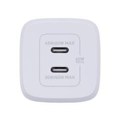 Belkin Belkin WCH013vf2MWH-B6 Bel белlicas 65W AC hitro polnjenje za prenosne računalnike in pametne telefone, 2m bel kabel