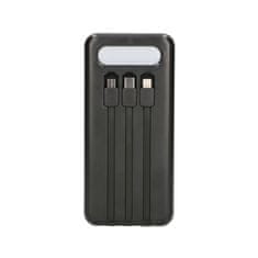Extralink Extralink Powerbank EPB-124, 30000mAh, črna, hitro polnjenje, USB-C, do 5 naprav, z LED indikatorji, s flashlightom