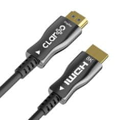 slomart Optični HDMI kabel Claroc FEN-HDMI-21-30M, 2.1, 8K, dolžina 30 m, maksimalna hitrost prenosa 48 Gbit/s, črna barva