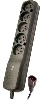 slomart Podaljšek LESTAR LZ-530, 1,5 m, 5 AC vtičnic, črni, notranja raba, s stikalom on/off, tip E