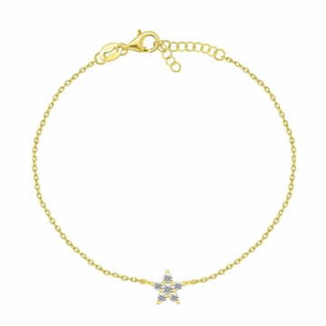 Brilio Silver Pozlačena zapestnica za ženske Sparkling Star BRC185Y
