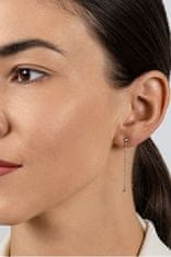 Brilio Silver Pozlačeni viseči uhani s cirkoni EA1123Y