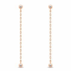 Brilio Silver Pozlačeni viseči uhani s cirkoni EA1123R