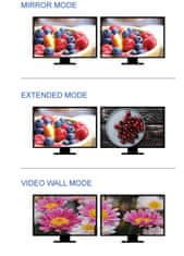 PremiumCord MST DisplayPort 1.2 - 2x HDMI adapter, podaljšek+zrcalo+2 slike, 4K*2K@60Hz