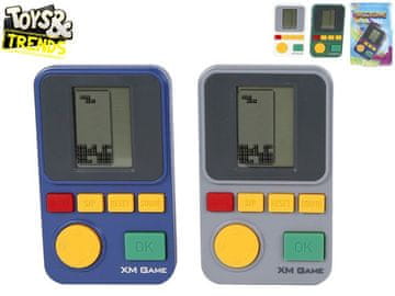 Igrača&Trends opečnata igralna retro konzola 11x6,5 cm na baterije 23 iger - mešanica barv (modra, siva, bela, zelena.)