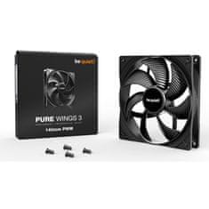Be quiet! Pure Wings 3 (BL108) 140mm 4-pin PWM črn ventilator