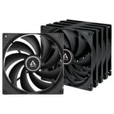 Arctic F14 Value Pack (Black) - F14 ventilator za ohišje - 140mm ventilator za ohišje z nizkim hrupom - Pakiranje 5 kosov