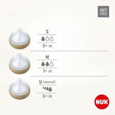 Nuk Steklena steklenička za dojenčke z nadzorom temperature Perfect Match 230 ml