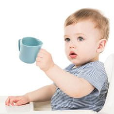 BabyOno Ergonomska skodelica Baby Ono FLOW svetlo modra