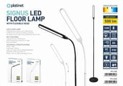 Platinet talna svetilka SIGNUS 10W 84 LED 500 lumnov, bela, višina: 150 cm