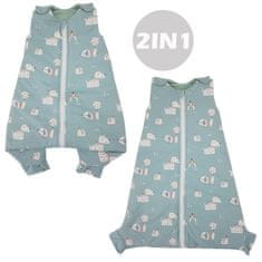 EKO Spalna vreča bombažna večnamenska Dogs Mint 50x75 cm, 3-12m 2,5 TOG