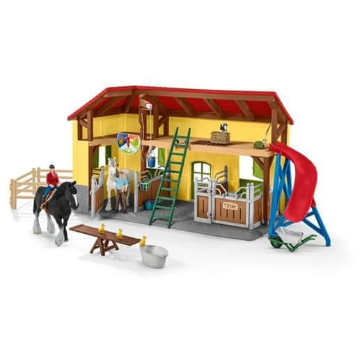 Schleich Igrača Hlev za konje z dodatki
