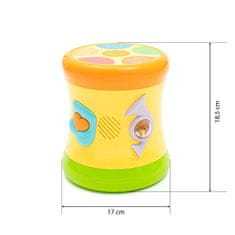 Baby Mix Obojestranski dinamični boben rumena