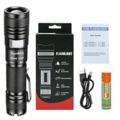 SupFire Supfire A2 LED svetilka za polnjenje Luminus SST-40-W 650lm, USB, Li-ion
