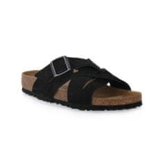 Birkenstock Japanke črna 42 EU Lugano Desert Buck Lea Calz S