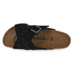 Birkenstock Japanke črna 42 EU Lugano Desert Buck Lea Calz S