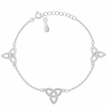 Brilio Silver Ženska srebrna zapestnica s keltskim vozlom BRC214W