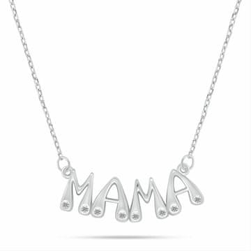 Brilio Silver Srebrna ženska ogrlica Mama NCL189W