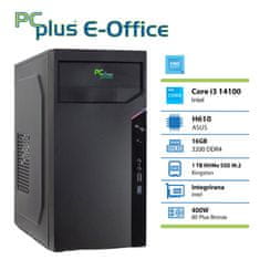 PCplus e-Office i3-14100 16GB 1TB NVMe SSD namizni računalnik