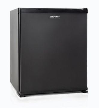 MPM Prostostoječi minibar hladilnik MPM-30-MBS-06, črna, 33 L, 2 polici, LED osvetlitev, samodejno odmrzovanje, energijski razred F.