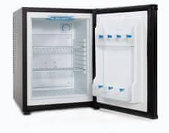 MPM Prostostoječi minibar hladilnik MPM-30-MBS-06, črna, 33 L, 2 polici, LED osvetlitev, samodejno odmrzovanje, energijski razred F.