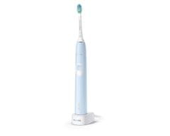 Philips Philips 4300 serija Sonic električna zobna ščetka s senzorjem tlaka, ergonomski ročaj, do 62.000 pulzacij/min, modra