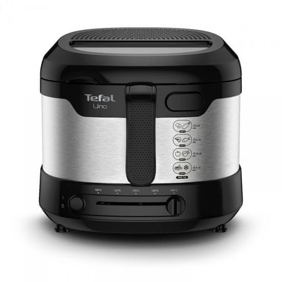 Tefal Tefal Uno FF215D Samostojen Globoki Fryer 1600 W, Črn in Nerjavno Jeklo, Kapaciteta za 1 kg, Termostat, Hitro Pošiljanje