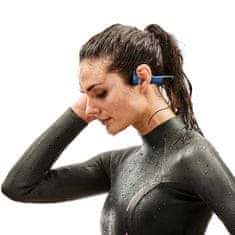 SHOKZ Brezžične športne slušalke SHOKZ OpenSwim, modre, vodoodporne, kostna prevodnost, 8h predvajanja, udobna nekšna zasnova
