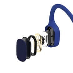 SHOKZ Brezžične športne slušalke SHOKZ OpenSwim, modre, vodoodporne, kostna prevodnost, 8h predvajanja, udobna nekšna zasnova