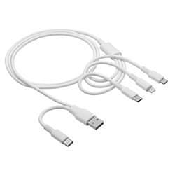 Akyga Kabel USB-A + USB-C / USB-C + USB Micro B + Lightning 1,2 m AK-USB-52