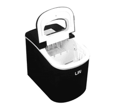 slomart Prenosni aparat za ledene kocke LIN ICE PRO-B12 črn, hitra priprava ledu, zmogljivost 12 kg/24h, LED zaslon, kompakten dizajn.