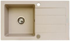 slomart Pomivalno korito Maidsinks Promo 76x44 cm z odtokom, 1B 1D, Pyragranit, bež, hitro dostavljeno v 24h