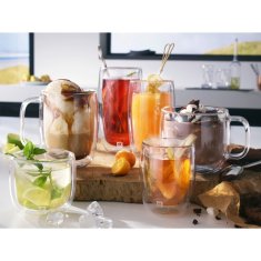 slomart Set prozornih ovalnih kozarcev ZWILLING 39500-112-0, 2 kosa, 335 ml, toplotno odporni, za kavo in druge pijače