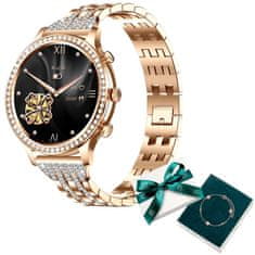 slomart Pametna ura Manta Diamond Lusso v zlati barvi z YES zapestnico - eleganca in funkcionalnost za sodobno žensko