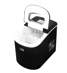 slomart Prenosni aparat za ledene kocke LIN ICE PRO-B12 črn, hitra priprava ledu, zmogljivost 12 kg/24h, LED zaslon, kompakten dizajn.