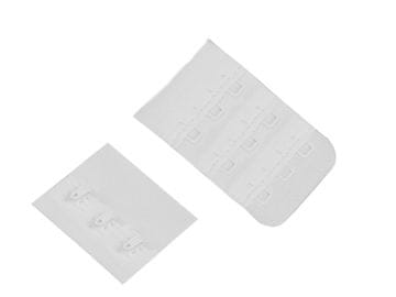 Zaponke za modrčke širine 40 mm v treh vrstah - bele (12 parov)