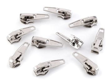 Drsnik za spiralne zadrge št. 7 - temni nikelj (10 kosov)