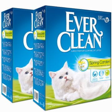 Ever Clean SPRING GARDEN pesek za mačke, svež cvetni vonj - varčno pakiranje 2 x 10L
