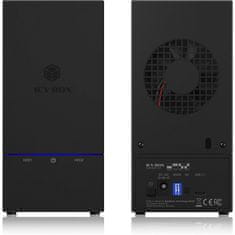 RaidSonic IcyBox IB-RD3621-C31 Zunanje ohišje RAID z 2 ležišči za 2x 2,5" ali 3,5" SATA črna