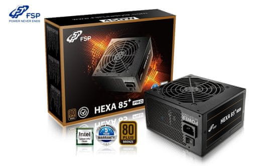 FORTRON Napajalnik FSP Hexa 85+ PRO 450W / ATX / akt. PFC / 120 mm ventilator / 80 Plus Bronze