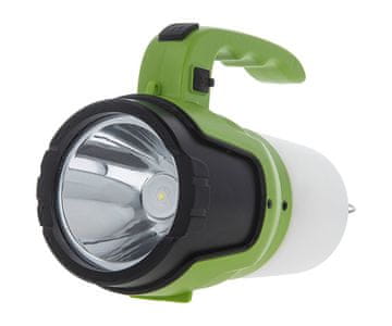 Forever CAMPING večfunkcijska ročna LED svetilka, 450 lumnov, 3 načini svetenja, 1200mAh polnilna baterija, IP55 vodoodpornost, microUSB, ročaj, obešalo