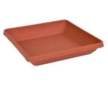 QUATTRO krožnik 43x43cm, plastičen, za QUATTRO lonec 50x50cm, terakota