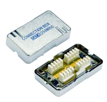 DATACOM Priključna omarica STP CAT.6 (2* škatla z zarezami) Srebrna