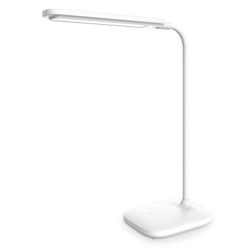 Platinet PDL6728 namizna LED svetilka, 2v1, nastavljiva svetlost, nočna svetilka, baterija, nastavljiv vrat, bela